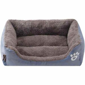 Szürke kutyaágy, Mercaton kutyaágy kutyáknak, párnázott, csúszásgátló, meleg és puha, L méret, 65 x 50 x 16 cm - Állattartás