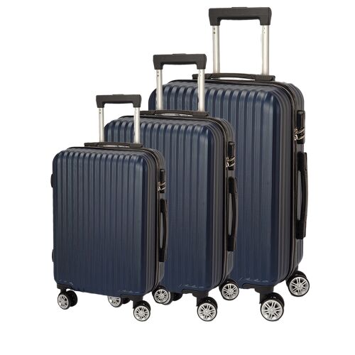 Dollcini Világjáró kék bőrönd szett 28 24 20 hüvelyk