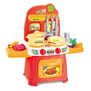 Mini játékkonyha gyerekeknek, tartozékokkal, fényekkel és hanggal, 26db, 38.5x18.5x37cm, több színű