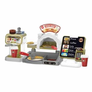 Játékkészlet pénztárgéppel, sütővel, kávéfőzővel és hangokkal, 3+ éves kortól, 52x16x27cm, több színű