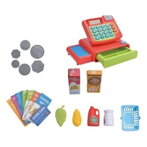Szupermarket pénztárgép játék, tartozékokkal, műanyag, 3+ éves kortól, 25x16.5x16.5cm, több színű