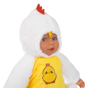 Babababa babának öltözve, 3+ éves kortól, 22x13x50cm, fehér-sárga színben