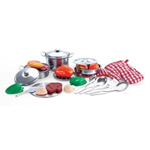 Játékkészlet konyhai eszközökkel, 23 darab, műanyag, méret 43x10x35cm, több színű, sokszínű