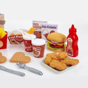 Piknikkosár játékkészlet 47 kiegészítővel, 3+ éves kortól, műanyag, 23x16x11,5cm, több színű