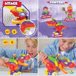 Super Things játékkészlet Super Dino V-Rex figurával, 30x13x23cm, több színű, 30x13x23cm, többszínű