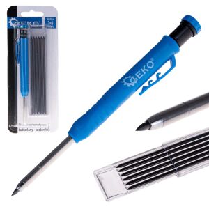 Építőipari mechanikus ceruzakészlet 7 utántöltővel, Geko G29004 126230114 - Geko