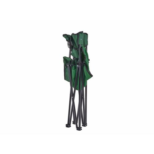 Scaun de camping pliabil verde Keltin K00409B, pliat pentru depozitare și transport.