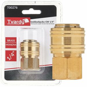 Conector rapid din alama tip mama, filet interior 1 / 4", Tvardy T00276 126443395 - Accesorii pentru unelte