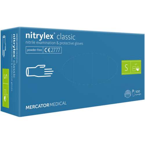 Nitrilové gumové rukavice bez prášku 100 ks/box, nitrylex fialová