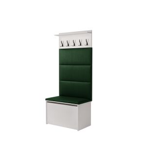 Set mobilier hol ANDY cu scaun și cuier, alb și verde - Seturi mobilier de hol