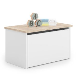 Skrzynia na zabawki Daria - Sonoma Dąb i białe wykończenie - Przechowywanie zabawek