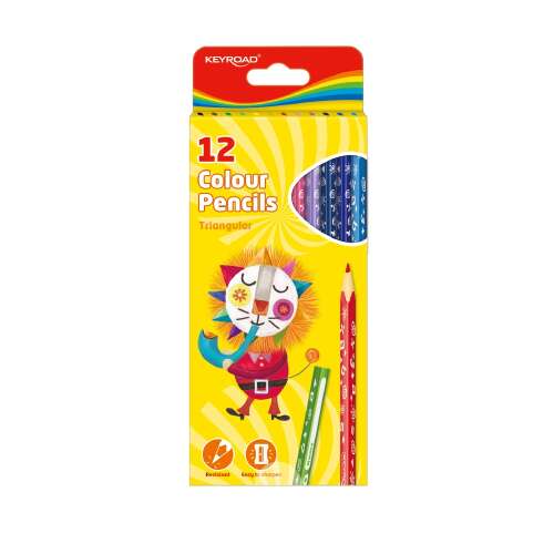 Coloured pencil set triangular keyroad 12 clf. colour