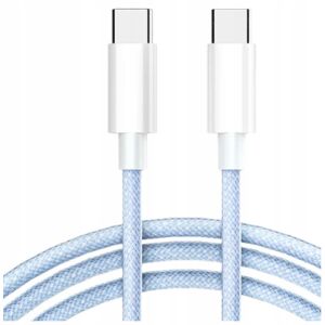 Co2 USB-C - USB-C kábel iPhone 15-höz, 1 méter, kék fonott - USB kábel
