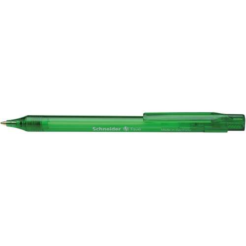 Guľôčkové pero s tlačidlom 0,5 mm, schneider fave, farba písania zelená