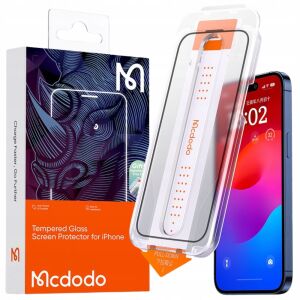 Mcdodo EZ Paste edzett üveg képernyővédő iPhone 15-höz csomagolás és applikátor - Mcdodo