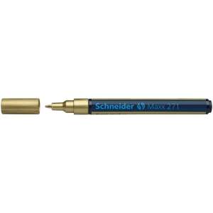 Marker de vopsea Schneider Maxx 271 Auriu, 1-2 mm, pentru scris pe diverse suprafețe - Markere