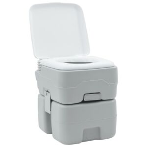 vidaXL Hordozható Kemping Toilet Szürke 41.5 x 36.5 x 42 cm 131754762 - Hordozható WC