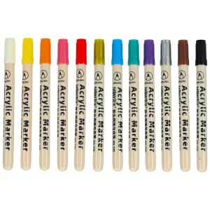 Akril szövet markerek kő filctollak DIY vízálló filctollak 12 db.