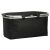 Side view of Termikus black foldable picnic basket