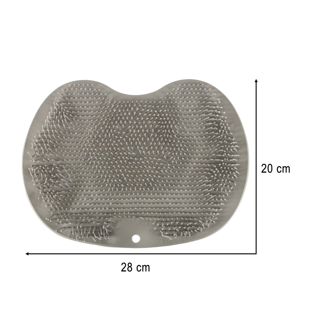 Szilikon lábhátmosó tapadókorongokkal masszírozó mosó kefe szürke