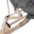 Close-up of Springos grey foldable garden lounger frame and fabric attachment