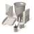 Durable Eco gray office desk organizer set, includes letter tray, pen holder, magazine holder, wastebasket, and more
