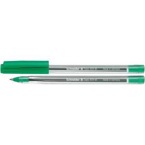Schneider Tops 505 M green ballpoint pen, medium point, transparent barrel, green cap - Schneider Pen