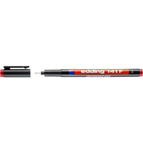 Edding 141 F Piros Alkoholos Marker kupak nélkül, 0.6mm hegy - Marker