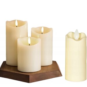 LED свещ с ефект на пламък, комплект 7 см с батерии 126260464 - Свещ