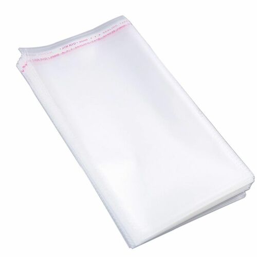 100 sztuk przezroczystych torebek celofanowych, 10x13 cm, samoprzylepne