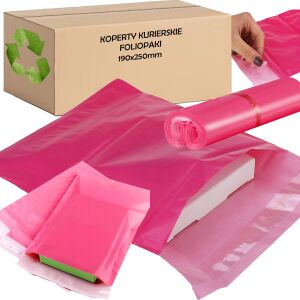 Fóliové obálky Courier ružové tmavoružové fuchsiové 190x250 b5 50 ks
