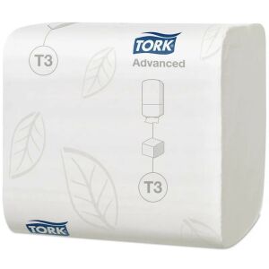 Tork T3 Advanced hajtogatott toalettpapír, 2 rétegű, 252 lap - WC-papír