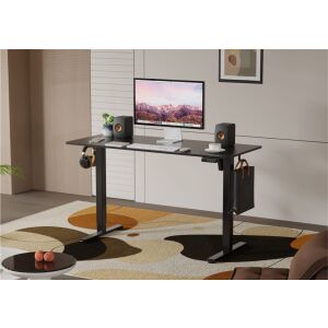 Elektromosan állítható magasságú íróasztal - 140x60cm fekete ülő-/állómunkához - LVN System Lite LV1713