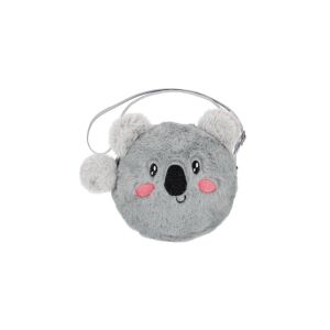 Koala szőrmés kör alakú válltáska