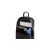 Coolpack Scout hátizsák, fekete szürke mintával, nyitva, laptop, füzetek és kulacs benne