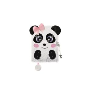 Pandás 3D szőrmés kulcsos napló - A5/96 lap 126280602 - St. Majewski