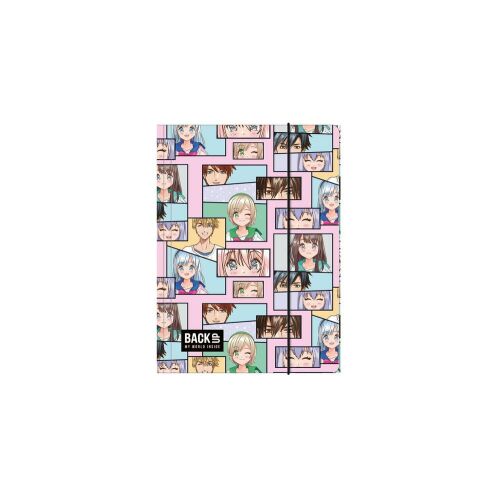 BackUp A4 gumis mappa manga karakterekkel díszítve, tökéletes papírok, rajzok és fontos iratok tárolására - Derform