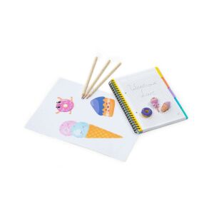 Kidea Duftgummi- und Bleistiftsatz mit Vanilleduft, 3 Bleistifte und 3 Radiergummis in Donut-, Eiscreme- und Cake-Pop-Form, zum Zeichnen und Schreiben in einem Notizbuch verwendet - Derform