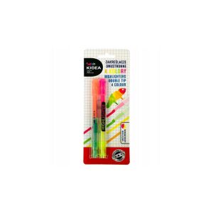 Textmarker doppelseitig 4 Farben KIDEA 126287813 - Derform
