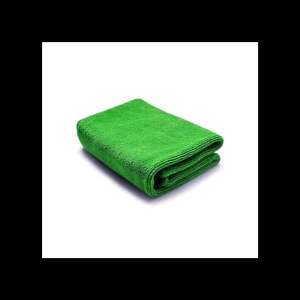 Green microfiber cleaning cloth, 32x32cm, 300g/m2, for cleaning car interiors, furniture, and more - Microfiber cloth