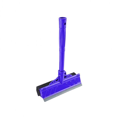 Window Squeegee with Plastic Rubber Insert and Sponge, 22 cm wide_kcs2277b blue