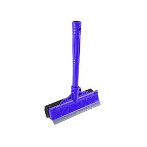 Blue window squeegee with sponge, 22cm wide, for cleaning glass surfaces - Wiper cleaning tool