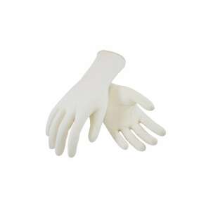 Gumené rukavice latexové práškové s 100 ks/box, gmt super rukavice biele 41346941 Jednorazové rukavice