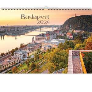 Budapest 2024 wall calendar with a photo of the Danube river and the Buda Castle - REALSYSTEM