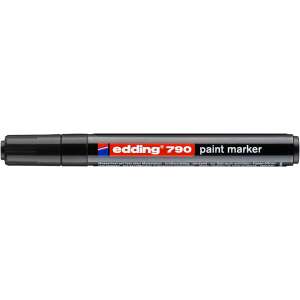 Marker de vopsea edding 790, negru, 2-3 mm, cu vârf înclinat - Markere