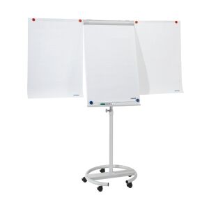 Flipchart-Tafel 68x105cm, magnetisch, mit 2 Hebeln, 5 Rollen premium line franken 115449521 - Präsentationstools