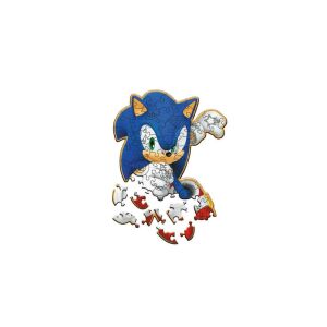 Trefl Sonic The Hedgehog 50-teiliges Holzpuzzle teilweise zusammengebaut - Trefl Puzzle