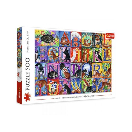 Macskás ábécé 500 db-os puzzle - Trefl