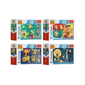 Trefl Gru 4 Minions Mini Puzzle, 54 Teile, verschiedene Designs. Lustiges Puzzle für Kinder mit Charakteren aus Ich Einfach Unverbesserlich 4. - Puzzle