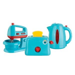 Játékkészlet konyhai eszközökkel, keverőgép, vízforraló, kenyérpirító, hanggal és fénnyel, 38x18x20cm, több színű